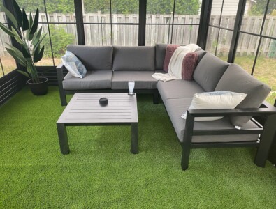 Gazon synthétique pour un veranda 2