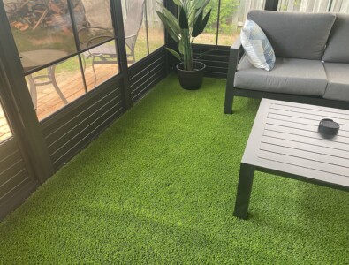 Gazon synthétique pour un veranda 3